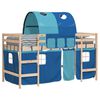 vidaXL Kids' Loft Bed with Tunnel without Mattress Blue 80x200cm