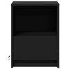 vidaXL Bedside Cabinets with LED Lights 2 pcs Black Engineered Wood