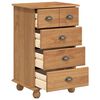 vidaXL Chest of Drawer ASKIM Brown 45.8 x 40 x 79 cm Solid Pine Wood