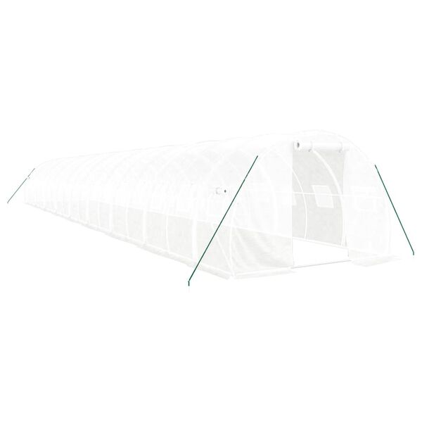 vidaXL Greenhouse with Steel Frame White 54 m&sup2; 18x3x2 m
