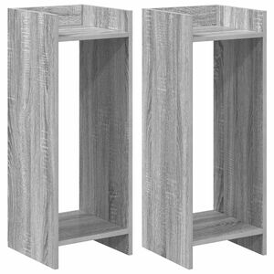 vidaXL Plant Stand 2 pcs Grey Sonoma 30 x 30 x 80 cm Engineered Wood