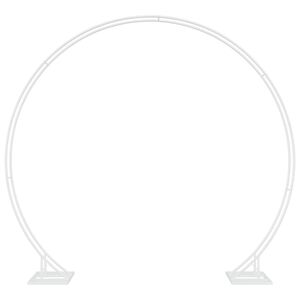 vidaXL Double Wedding Arch White 220 x 45 x 200 cm Steel