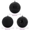 vidaXL Christmas Bauble Set 4 pcs Black Plastic