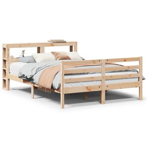 vidaXL Bed Frame with Headboard without Mattress 140x200 cm