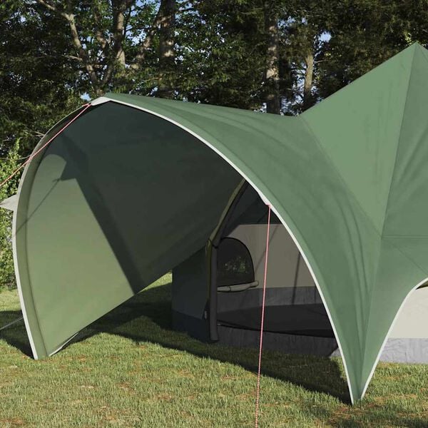 vidaXL Teepee Tent with Roof Green and Grey 415 x 415 x 247 cm