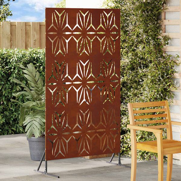 vidaXL Privacy Screen Grey 100 x 50 x 180 cm Weathering Steel
