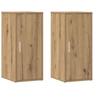 vidaXL Shoe Cabinets 2 pcs Artisan Oak 32x35x70 cm Engineered Wood