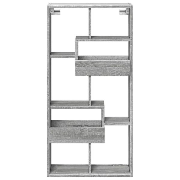 vidaXL Wall Cabinet Grey Sonoma 50x15x100 cm Engineered Wood