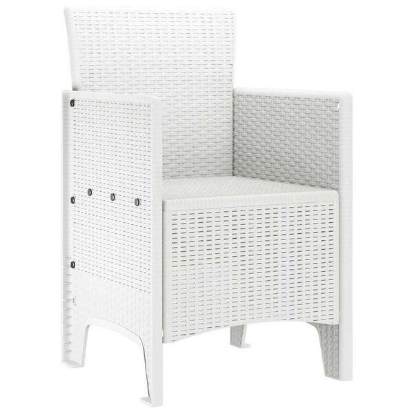 vidaXL Garden Chair 4 pcs White 53 x 49 x 85 cm Polypropylene
