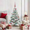 vidaXL Artificial Christmas Tree with 150 LEDs White 120 cm PE and PVC