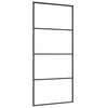 vidaXL Sliding Door Frosted ESG Glass and Aluminium 90x205 cm Black