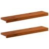 vidaXL Window Sills 2 pcs Brown 70 x 15 x 2 cm Solid Oak Wood