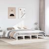 vidaXL Bed Frame without Mattress White 180x200 cm Super King Solid Wood Pine