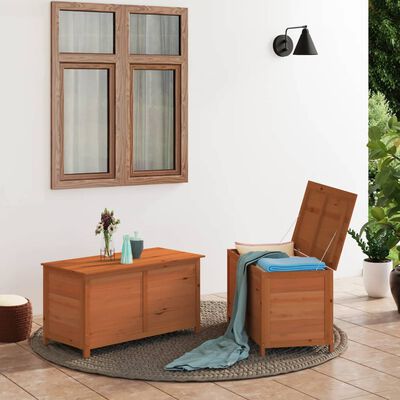 vidaXL Outdoor Cushion Box Brown 100x50x56 cm Solid Wood Fir