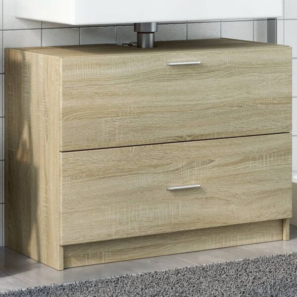 vidaXL Sink Cabinet Sonoma Oak 78x37x59 cm Engineered Wood