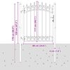 vidaXL Fence Gate with Spikes Grey 150 x 100 cm Powder-coated steel