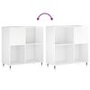 vidaXL Record Cabinet High Gloss White 84.5x38x89 cm Engineered Wood