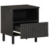 vidaXL Bedside Cabinets 2 pcs Black 40x33x46 cm Solid Wood Mango