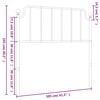 vidaXL Metal Headboard Black 100 cm
