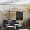 vidaXL Garden Parasol Taupe 248.5 x 247.5 x 160 cm Fabric