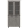 vidaXL Highboard HAMAR Solid Wood Pine Light Grey