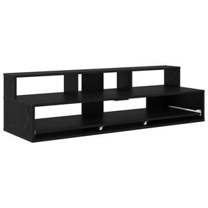 vidaXL Studio Desk Black Oak 130 x 42.5 x 36 cm Engineered Wood