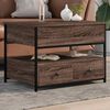vidaXL Coffee Table Brown Oak 70x50x50 cm Engineered Wood and Metal