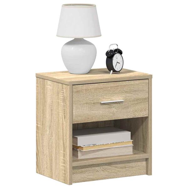 vidaXL Bedside Cabinets 2 pcs with Drawer Sonoma Oak 39x28x41 cm