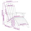 vidaXL Adirondack Chair White 74 x 82 x 92cm HDPE