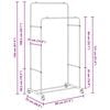vidaXL Clothes Rack Plain Black 80 x 53 x 156 cm