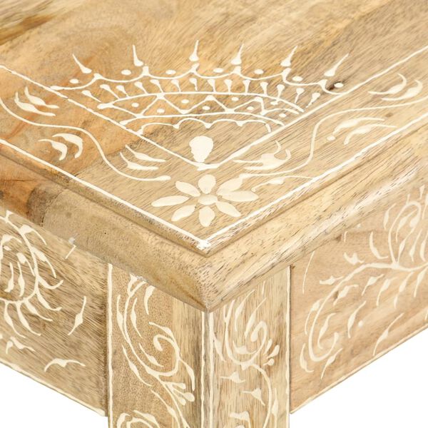 vidaXL Coffee Table 110x50x45 cm Hand Painted Solid Mango Wood