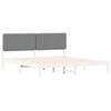 vidaXL Bed Frame with Upholstered Headboard Light Grey 180 x 200 cm
