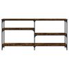 vidaXL Console Table Smoked Oak 160x29x75 cm Engineered Wood