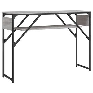vidaXL Console Table with Shelf Grey Sonoma 105x30x75 cm