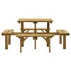 vidaXL 4-Side Picnic Table 172x172x73 cm Impregnated Pinewood