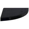 vidaXL Floating Corner Shelf High Gloss Black 35x35x3.8 cm MDF