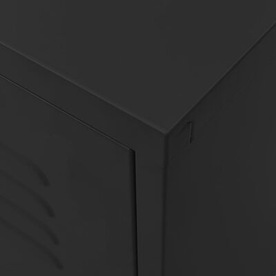 vidaXL TV Cabinet Black 105x35x50 cm Steel