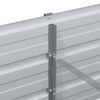 vidaXL Garden Raised Bed 320x40x77 cm Galvanized Steel Silver