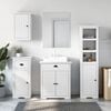 vidaXL 4 Piece Bathroom Furniture Set BODO White Solid Wood Pine