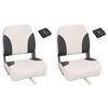 vidaXL Foldable Boat Seat 2 Set Low Backrest