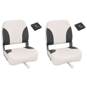 vidaXL Foldable Boat Seat 2 Set Low Backrest