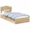 vidaXL Storage Bed with Drawer Sonoma Oak 100 x 200 cm Engineered Wood
