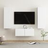 vidaXL 3 Piece TV Cabinet Set White Engineered Wood