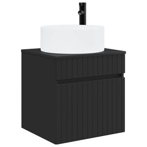 vidaXL Wall-mounted Sink Vanity Black 49 x 44.5 x 65.5 cm