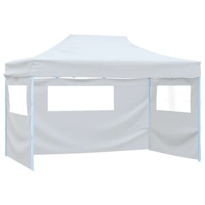vidaXL Foldable Patry Tent with 3 Sidewalls 291x413x315 cm White