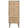 vidaXL Chest of Drawers 40x30x100 cm Solid Wood Teak