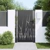 vidaXL Garden Gate with Lock Black 85 x 180 cm Powder-coated steel