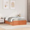 vidaXL Bed with Mattress Wax Brown 120x190 cm Small Double Solid Wood Pine