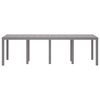 vidaXL Garden Dining Table Light grey 250 x 100 x 73 cm Poly Rattan