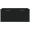 vidaXL Wall Cabinet Black 80x36.5x35 cm Engineered Wood